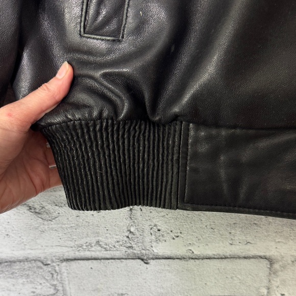 Vintage 90's Phat farm Men's Black Leather Jacket size XL - Picture 6 of 16